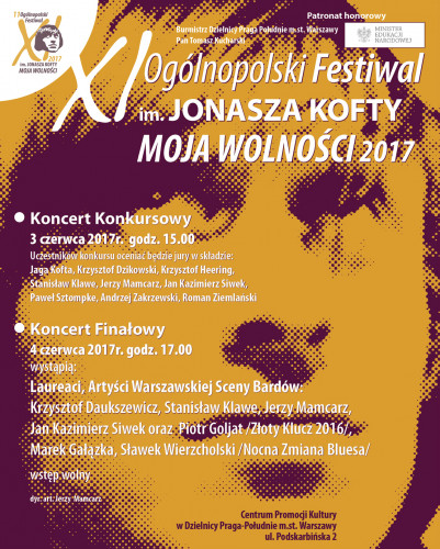 XI Ogólnopolski Festiwal im. Jonasza Kofty "Moja Wolności"