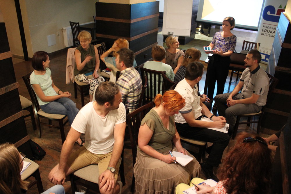  Warsztat „Jak efektywnie współpracować z mediami?”, prowadząca: Bernadeta Szczypta, Centrum Kulturalne w Przemyślu, 22 czerwca 