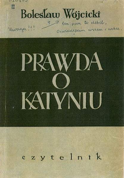 Okładka wydanej w 1952 roku książki Bolesława Wójcickiego