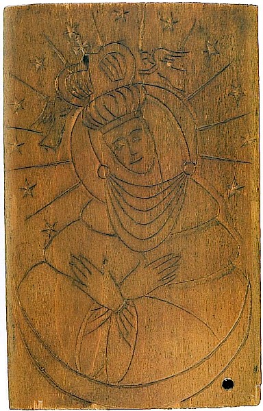 Płaskorzeźba Henryka Gorzechowskiego przedstawiająca wizerunek Matki Boskiej Kozielskiej